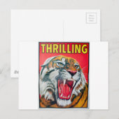 Growling Tiger Briefkaart (Voorkant / Achterkant)