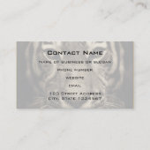 Growling Tiger Face in Sepia Tones Visitekaartje (Achterkant)