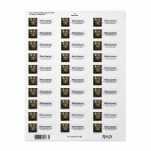 Growling Tiger Face Wilde Cat Etiket (Full Sheet)