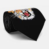 Growling Tiger Head Stropdas (Opgerold)