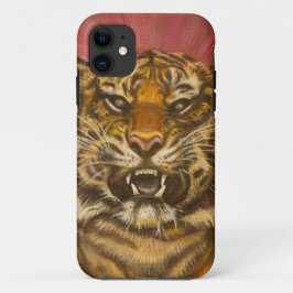 Growling Tiger portret closeup Case-Mate iPhone Case