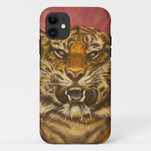 Growling Tiger portret closeup Case-Mate iPhone Case