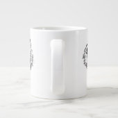 Growling tijger in zwart met gele ogen grote koffiekop (Achterkant)