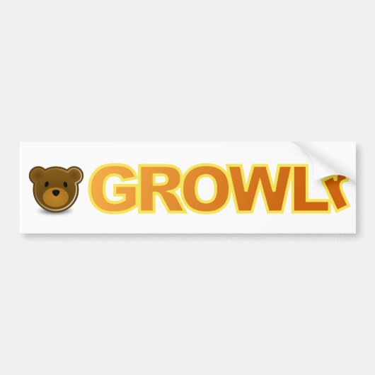 GROWLr Bumpersticker (Voorkant)