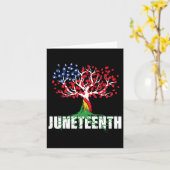 Grown African Root Tree Juneteenth Black Freedom Kaart (Gele Bloem)