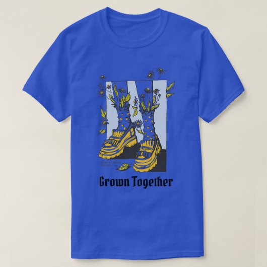 Grown Together Funny Magical Lovers Shoes Flower G T-shirt (Design voorkant)
