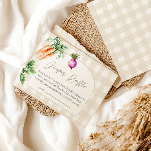 Grown with Love Market baby shower luierverloting Informatiekaartje