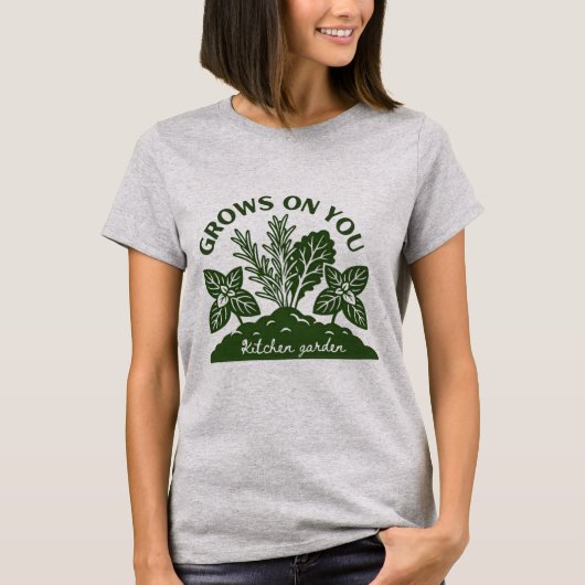 Grows On You Keukentuin Kruiden Groenery T-shirt (Voorkant)