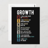 Growth Mindset Definition - Motivatie offerte Briefkaart (Voorkant / Achterkant)