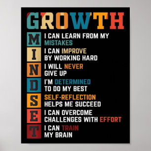 Growth Mindset Definition Motivatie Quote T-shirt Poster