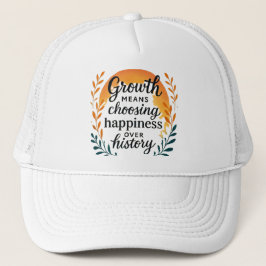 Growth Mindset Hat — Choosing Happiness Over Histo Trucker Pet