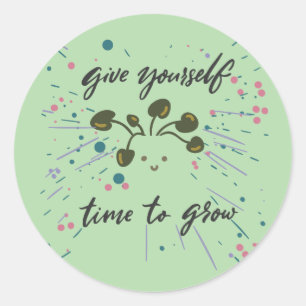 Growth Mindset Inspirerend ontwerp Ronde Sticker