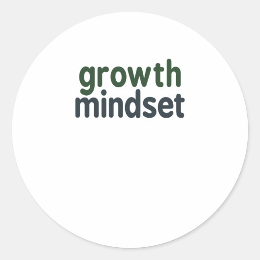 Growth Mindset Inspirerend Quote Sticker (Voorkant)