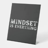Growth Mindset Ondernemer Teacher Fitness Motiva Reclamebord Met Voetstuk (Voorkant)