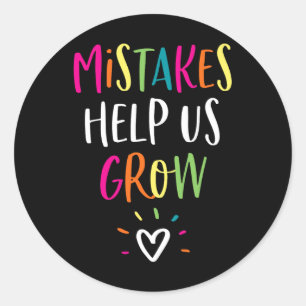Growth Mindset Positive Back to School Teacher St Ronde Sticker