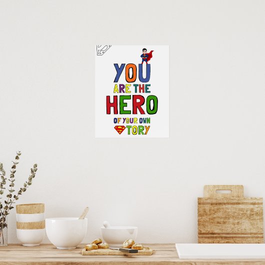 Growth Mindset Poster - Inspirerende kunst aan de  (Keuken)