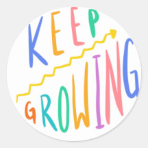 Growth Mindset Sticker "Blijf groeien"