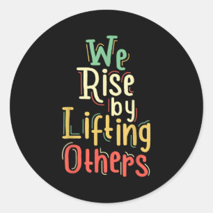 Growth Mindset Teacher We stijgen door anderen op Ronde Sticker