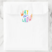 Growth Mindset "Way to Grow"-Sticker Ronde Sticker (Tas)