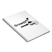 Growth Needs Time – Minimal Motivational Quote Pos Notitieboek (Rechterzijde)