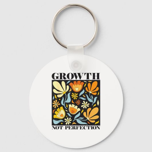Growth Not Perfection Abstract Florals Sped Teache Sleutelhanger (Voorkant)