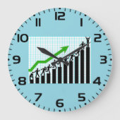 Growth Success Progress Bar Chart Grote Klok (Voorkant)