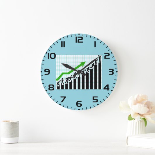 Growth Success Progress Bar Chart Grote Klok (Huis)