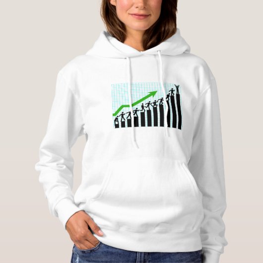 Growth Success Progress Bar Chart Hoodie (Voorkant)