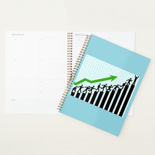 Growth Success Progress Bar Chart Planner (Display)