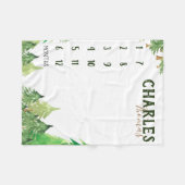 Growth tracker - Mijlpaal - Bos van het bos Fleece Deken (Voorkant (Horizontaal))
