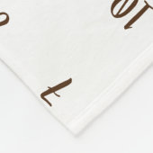 Growth tracker - Witte bloemen takken Milestone Fleece Deken (Hoek)