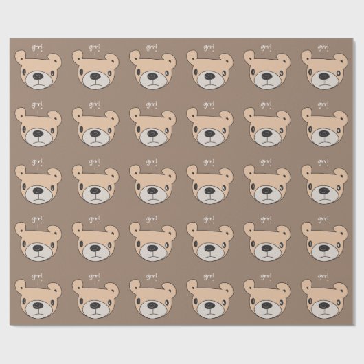 Grr. Beer Cadeaupapier (Vlak)