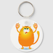 Grr. Funny cartoon cat, sleutelhanger (Voorkant)
