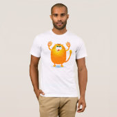 Grr. Funny cartoon cat, t-shirt (Voorkant volledig)