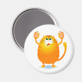 Grr. Funny cartoon kat, magneet (Voorkant / Achterkant)