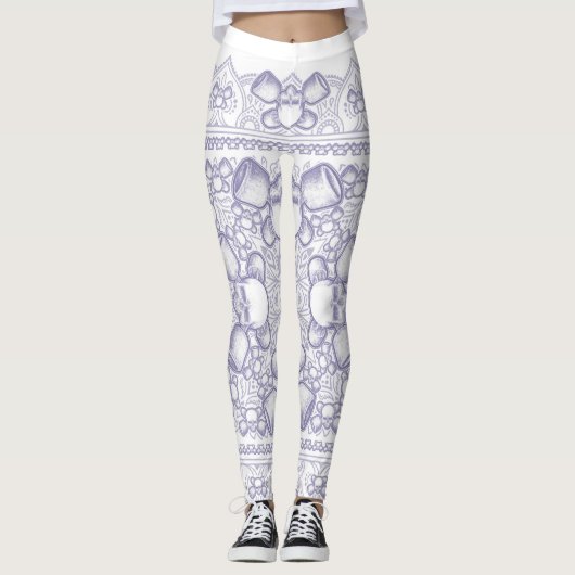 GRRLS FRRST GRY Skateboard LEGGINGS (Voorkant)