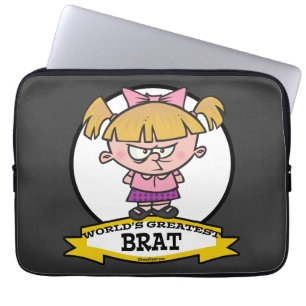 GRROOTSTE BRAT CARTOON TER WERELD LAPTOP SLEEVE