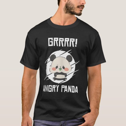 Grrr Angry Panda's Wild Panda Bamboo T-shirt (Voorkant)