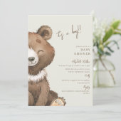 Grrrrr-meeting ons Binnenkort Beer Het is een Boy  Kaart (Staand voorkant)