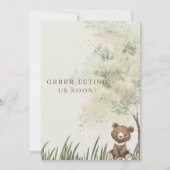 Grrrrr-meeting ons Binnenkort Beer Het is een Boy  Kaart (Achterkant)