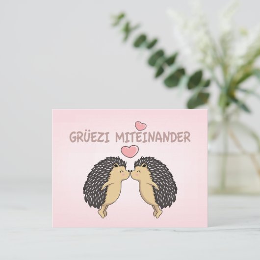 Grüezi Miteinander, Zwitserland Briefkaart (Staand voorkant)