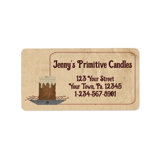 Grubby Candle Scent Label (Voorkant)