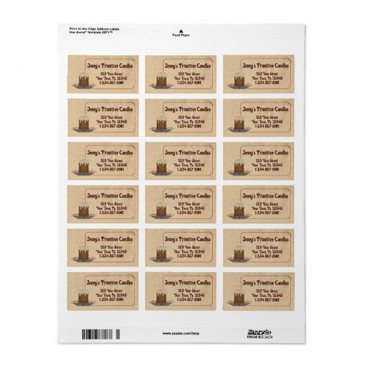 Grubby Candle Scent Label (Full Sheet)