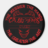 Grubby Hands Studio Logo+Motto Magnet (Voorkant)