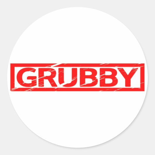 Grubby Stamp Ronde Sticker (Voorkant)