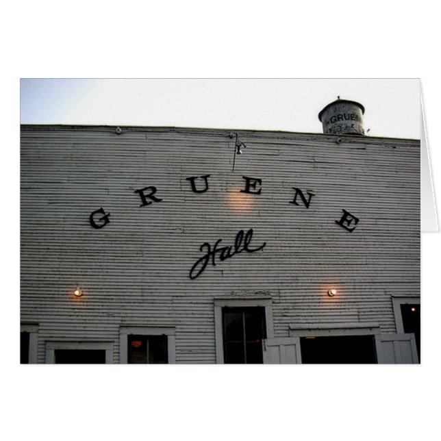 Gruene Hall (Voorkant Horizontaal)
