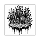 Gruesome Skeleton Crew Rubberstempel (Afrduk)