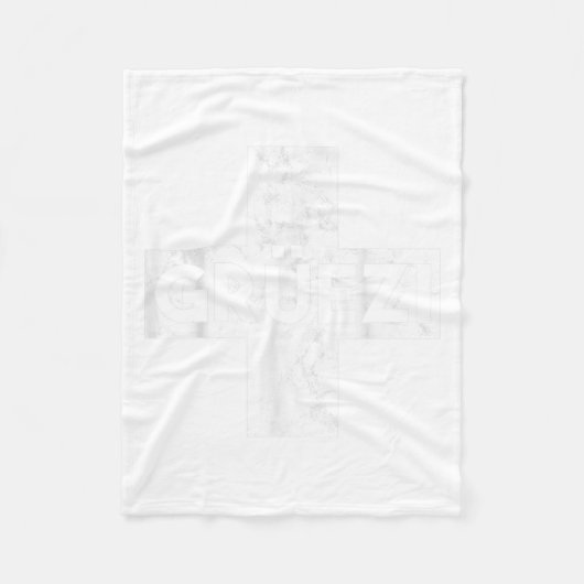 Grüessech Swiss Saying Grüezi Schweiz  Fleece Deken (Voorkant)