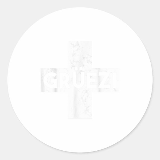 Grüessech Swiss Saying Grüezi Schweiz  Ronde Sticker (Voorkant)