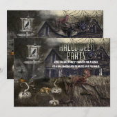 Gruezelige Halloween-feest uitnodigingen van Sinis (Voorkant / Achterkant)